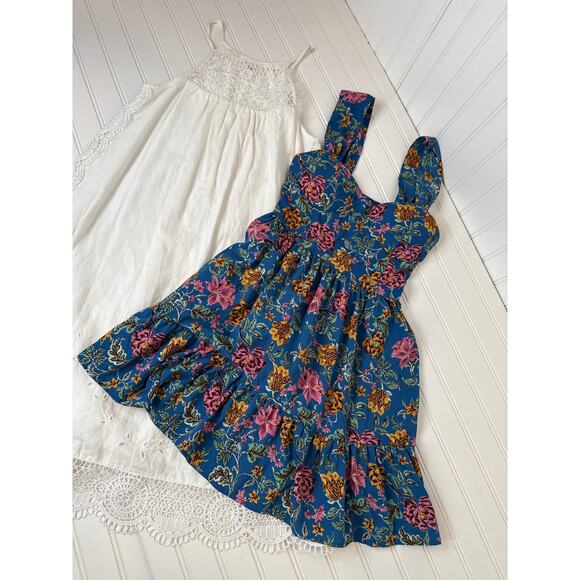 GAP White Crochet Trim Mini Dress & BAND OF GYPSIES Floral Mini Dress BUNDLE XS - Picture 1 of 9